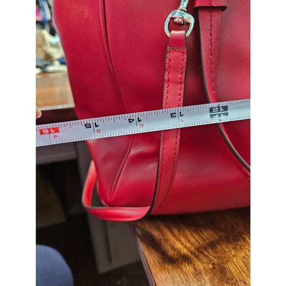 Coach Red Payton Leather Bag Purse - Picture 8 of 12